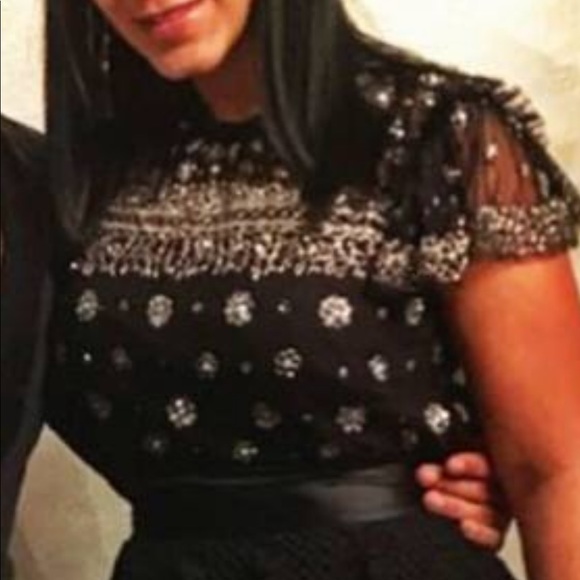 Needle and thread Andromeda embellished top. Us2 - Picture 1 of 3